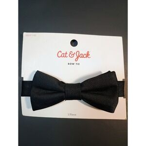 Cat & Jack Kids Black Bow Tie Pre Tied Adjustable Strap Formal Occasion Target